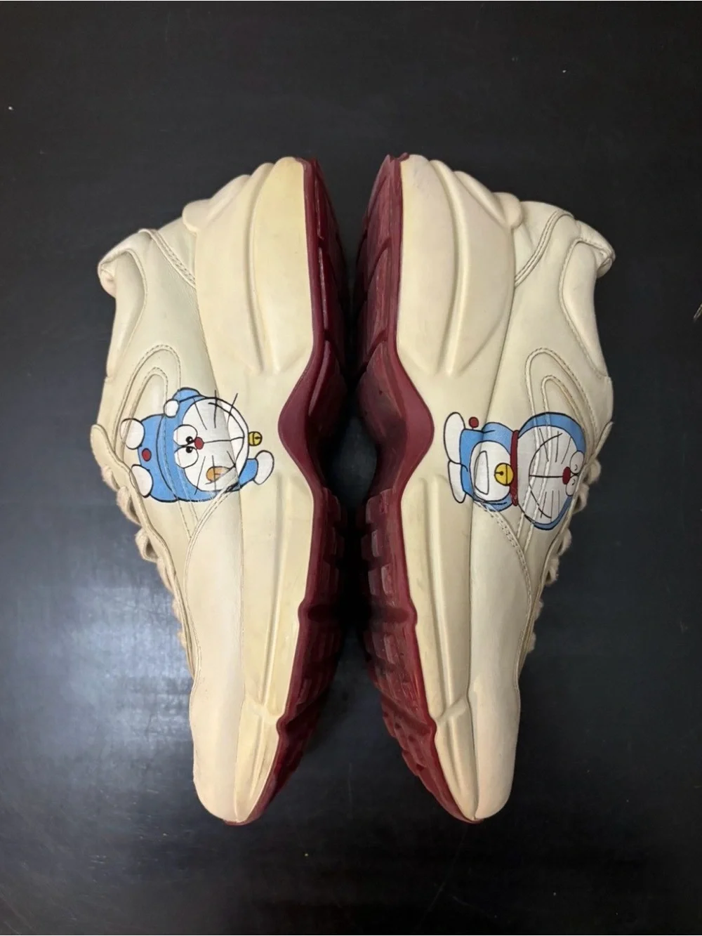 Gucci Rhyton Doraemon Leather Sneakers Beige